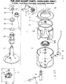 Tub and basket parts non-suds only