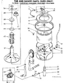 Tub and basket parts suds only