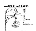 Kenmore 11083270820 water pump parts diagram