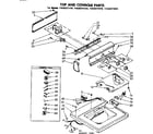 Kenmore 11082271110 top and console parts diagram