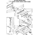 Kenmore 11082283800 top and console parts diagram