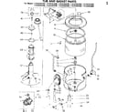 Kenmore 11083283400 tub and basket parts diagram