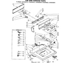 Kenmore 11082283110 top and console parts diagram