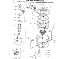Kenmore 11082283110 tub and basket parts diagram
