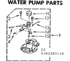 Kenmore 11083283620 water pump parts diagram