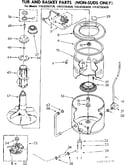 Tub and basket parts non-suds only