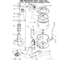 Kenmore 11082283620 tub and basket parts suds only diagram
