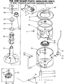 Tub and basket parts non-suds only