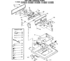 Kenmore 11083360200 top and console parts diagram