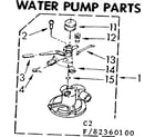 Kenmore 11082360400 water pump parts diagram