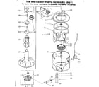 Kenmore 11083360400 tub and basket parts non-suds only diagram