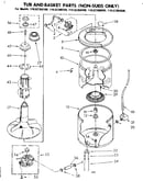 Tub and basket parts non-suds only