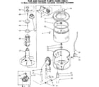 Kenmore 11083360400 tub and basket parts suds only diagram