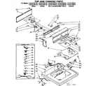 Kenmore 11082370610 top and console parts diagram