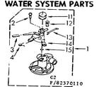 Kenmore 11082370210 water system parts diagram