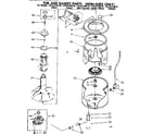Kenmore 11082370410 tub and basket parts non-suds only diagram