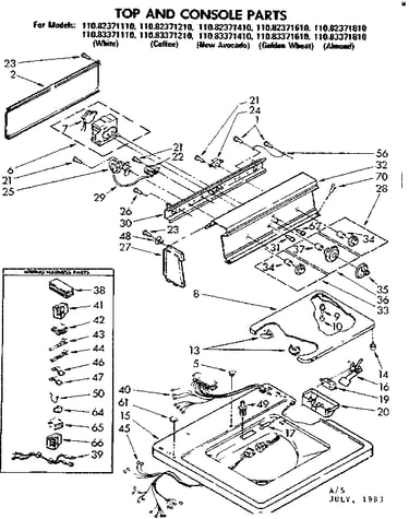 Top and console parts
