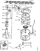 Tub and basket parts non-suds only
