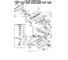 Kenmore 11082372300 top and console parts diagram