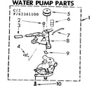 Kenmore 11083381800 water pump parts diagram