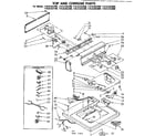 Kenmore 11083383600 top and console parts diagram