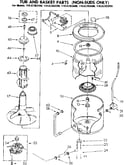 Tub and basket parts non-suds only