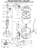Tub and basket parts suds only
