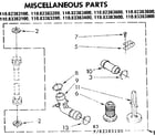 Kenmore 11083383600 miscellaneous parts diagram