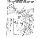 Kenmore 11083392400 top and console parts diagram