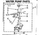 Kenmore 11083392700 water pump parts diagram