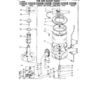 Kenmore 11083392200 tub and basket parts diagram