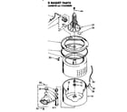 Kenmore 11082406400 tub and basket parts diagram