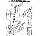 Kenmore 11082406400 top and coin box parts diagram