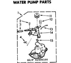 Kenmore 11082406800 water pump parts diagram