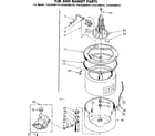 Kenmore 11082406210 tub and basket parts diagram