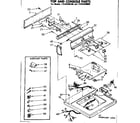 Kenmore 11082440600 top and console parts diagram