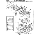 Kenmore 11082441600 top and console parts diagram