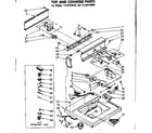 Kenmore 11082470600 top and console parts diagram