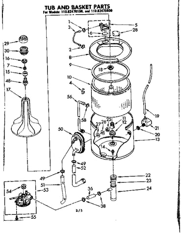 Tub and basket parts