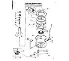 Kenmore 11082470210 tub and basket parts diagram
