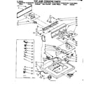 Kenmore 11082470120 top and console parts diagram