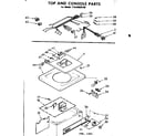 Kenmore 11084050100 top and console parts diagram