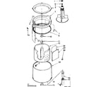 Kenmore 11084050100 tub and basket parts diagram