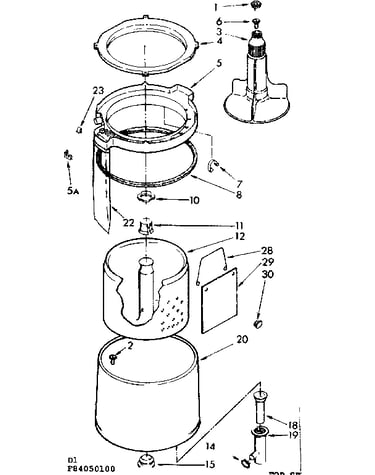 Tub and basket parts