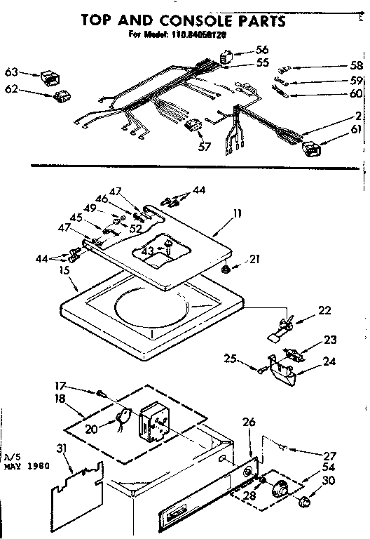 Top and console parts