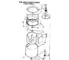 Kenmore 11084050120 tub and basket parts diagram