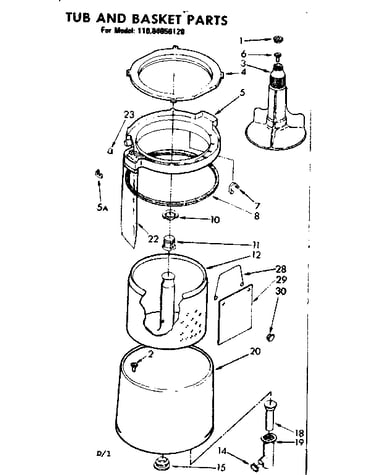 Tub and basket parts