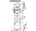 Kenmore 11084070810 tub and basket parts diagram