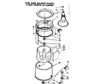 Kenmore 11084070820 tub and basket parts diagram