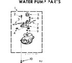 Kenmore 11084090110 waterpump parts diagram